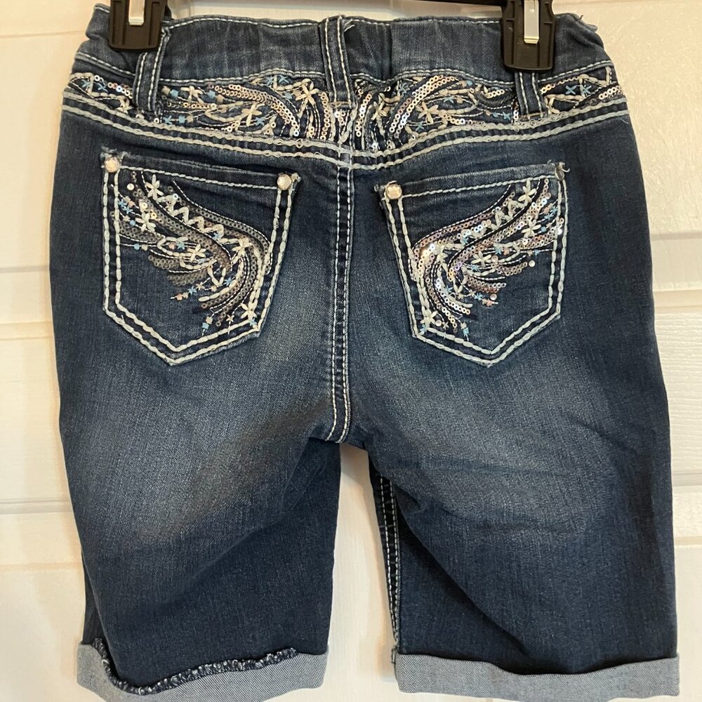 Girls sz10 Arizona Jean Co Bedazzled Jean Shorts